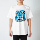 TUK TUK CAFEのTUK TUK CAFE MAP T-BLUE スタンダードTシャツ