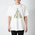LalaHangeulのハングルでクリスマスツリー Regular Fit T-Shirt