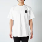 HFのHF スクエアロゴ　ブラック Regular Fit T-Shirt