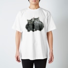 ハチワレ屋の手描き風猫シャツ Regular Fit T-Shirt