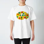 親子設計 ruchire 『知育文字』のPIZZA  Regular Fit T-Shirt