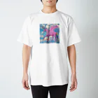 花園のピンク・ユニコーン Regular Fit T-Shirt