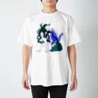 BRILLIANT-TAILの金魚姫　青 Regular Fit T-Shirt