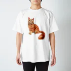 Miwa Kasumiのオレンジねこ　〜メインクーン〜 Regular Fit T-Shirt