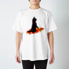 サヨナラ満塁ホームランのサーフィン黒猫ちゃん Regular Fit T-Shirt