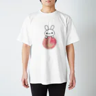 yuzukira3の桃×うさぎ Regular Fit T-Shirt