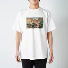 日本の名画の富獄三十六景・遠江山中 スタンダードTシャツ