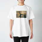 日本の名画の富獄三十六景・隠田の水車 スタンダードTシャツ