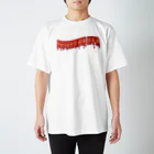 🤍一ノ瀬 彩 🐇⸒⸒ suzuri支店🤍の一ノ瀬彩:LOGO_血文字【英語】 Regular Fit T-Shirt