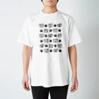 5mario shopのイヌ&足跡 Regular Fit T-Shirt