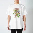 Cody the LovebirdのChubby Bird 「何よりも大切なこと。　それは鳥さんを愛すること。」  Regular Fit T-Shirt