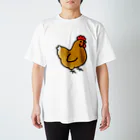 Cody the LovebirdのChubby Bird　ニワトリ スタンダードTシャツ