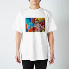 オサルの箱庭の夏の海と花 スタンダードTシャツ