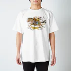 poniponiのお花見に向かう馬、狸狐猫 Regular Fit T-Shirt