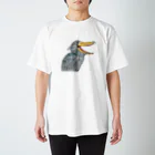 森図鑑の[森図鑑] 口開けハシビロコウ Regular Fit T-Shirt