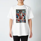 YS VINTAGE WORKSのスイス・ソロトゥルン　電話帳パッチワーク風プリント Regular Fit T-Shirt