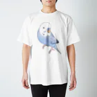 まめるりはことりのおしゃま美人セキセイインコちゃん【まめるりはことり】 スタンダードTシャツ