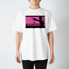 麻雀カッコイイシリーズのRIICHI　ピンク スタンダードTシャツ