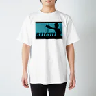 麻雀カッコイイシリーズのRIICHI　水色 スタンダードTシャツ