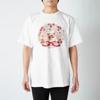 ＊momochy shop＊のお花とうさぎ Regular Fit T-Shirt