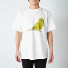 森図鑑の[森図鑑]セキセイインコ黄色 スタンダードTシャツ