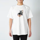 shokomumuのあったかいとあったかい。好きと好きが混ざり合う。猫と人 スタンダードTシャツ