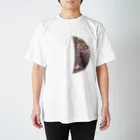 pianocurve DesignのMoon face designed with summer flowers No.6 Regular Fit T-Shirt