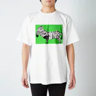 ハナキズノアカザルの抽象シマウマ Regular Fit T-Shirt