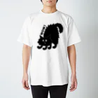 SugarWaterCat SHOPのおどろく黒猫 BLACK CAT WOW ! Regular Fit T-Shirt