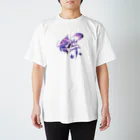 Kanji(感じ)るartの漢字アート(蝶)夜桜🌸 Regular Fit T-Shirt