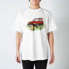 pandaticsの【赤】ぱんだといぬ Regular Fit T-Shirt