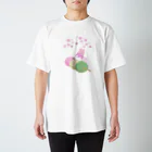 まいにち大変だけどほのぼのって大事の桜と三色団子 Regular Fit T-Shirt