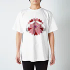 Amiの赤紅桜と屏風狐 Regular Fit T-Shirt