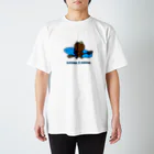 STUDIO SUNLIGHT WEB SHOPのカヤック×クマ（ターコイズ） Regular Fit T-Shirt