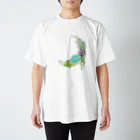 DOTEKKOのT-29 Succulents moon (no font) Regular Fit T-Shirt