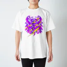 ＳＩＬＶＥＲＷＯＬＦＭＥＮmixculturedesinのsteersからの移動商品「狼カリグラフィー２型」 Regular Fit T-Shirt