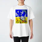 SMILE&ROCK!!《旧にこにこ屋》の鳩と猫と花 Regular Fit T-Shirt