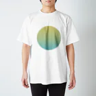 すずめのいろの【日本の伝統色・冬】枯草色〜白群グラデーション　まる Regular Fit T-Shirt