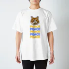 保護猫支援ショップ・パール女将のお宿のpeace 茶白猫 スタンダードTシャツ