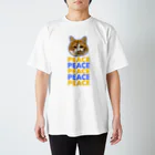 保護猫支援ショップ・パール女将のお宿のpeace 茶白猫 Regular Fit T-Shirt