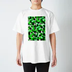 KAAK studioのTooth camo・ライトグリーン Regular Fit T-Shirt