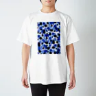 KAAK studioのTooth camo・ブルー スタンダードTシャツ