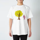 monomawaruのトラさんと花見 Regular Fit T-Shirt