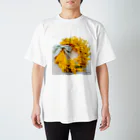 ナチュラルフラワーのミモザのリース Regular Fit T-Shirt