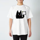 SHUNROの黒ネコ03 スタンダードTシャツ