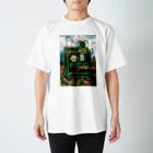 AkironBoy's_Shopのサボテンとサウナの融合 (Fusion of cactns and Sauna) スタンダードTシャツ