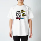 Pixel Party Boyのゴーゴースケボーウサギ スタンダードTシャツ