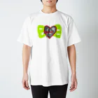 mikyacraft MIKA💓🌟赤い心臓のシンボリックリボン スタンダードTシャツ