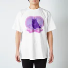 ファンシーショップ どり〜むの黒猫とお花畑 Regular Fit T-Shirt