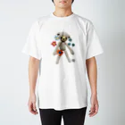 cocoloodolu〜ココロオドル〜の花とクマちゃん(ソーイングシリーズ) スタンダードTシャツ